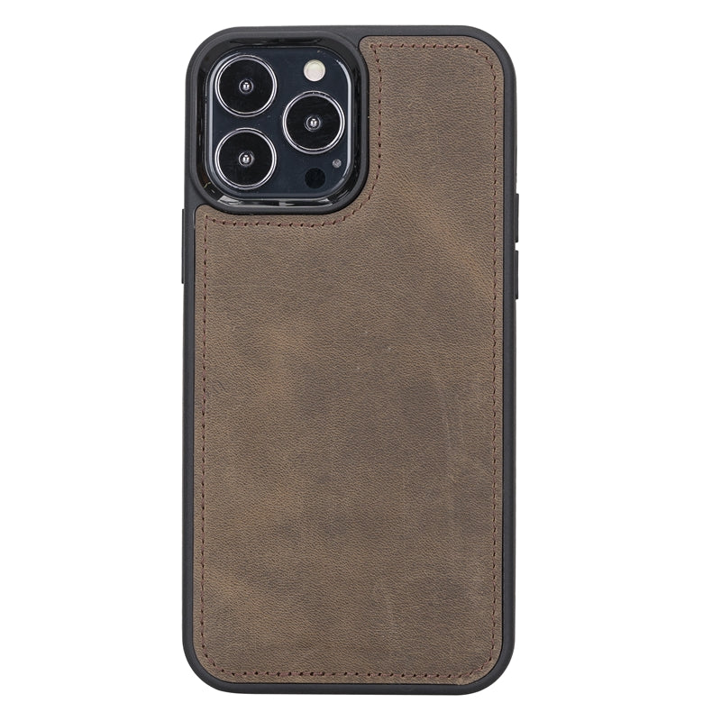 iPhone 13 Pro Max Mocha Leather Detachable Dual 2-in-1 Wallet Case with Card Holder and MagSafe - Hardiston - 7