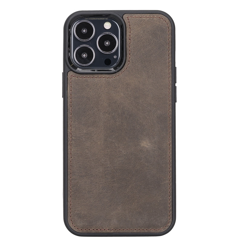 iPhone 13 Pro Max Mocha Leather Detachable 2-in-1 Wallet Case with Card Holder and MagSafe - Hardiston - 5