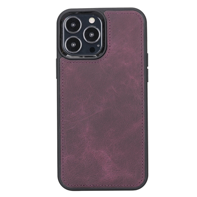 iPhone 13 Pro Max Purple Leather Detachable Dual 2-in-1 Wallet Case with Card Holder and MagSafe - Hardiston - 7