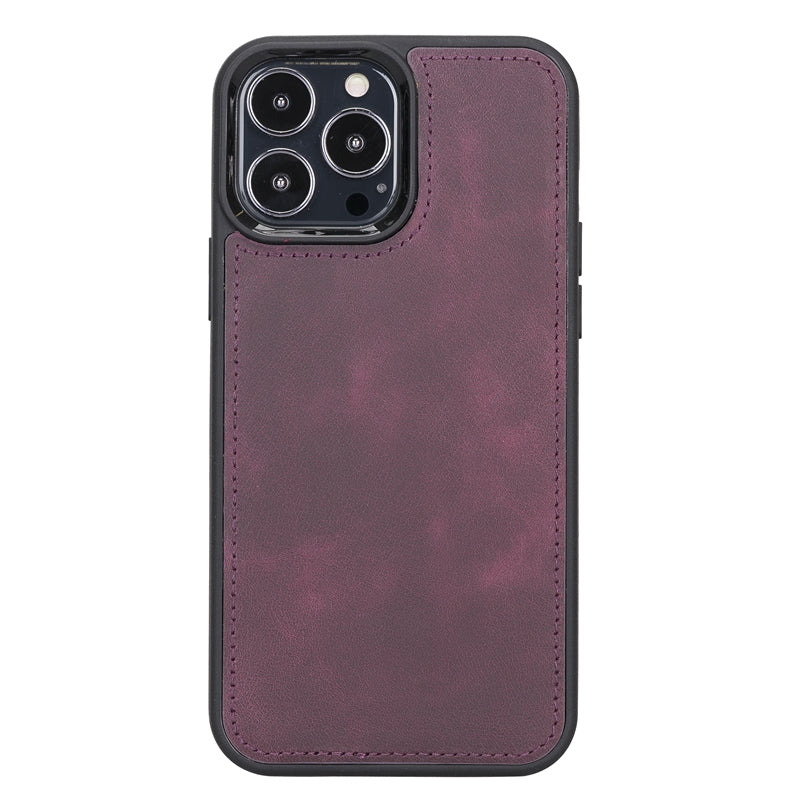iPhone 13 Pro Max Purple Leather Detachable 2-in-1 Wallet Case with Card Holder and MagSafe - Hardiston - 5