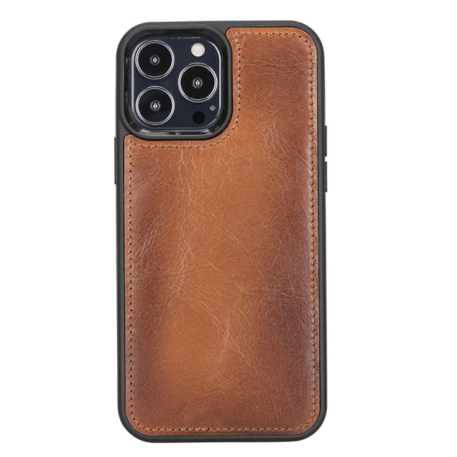 iPhone 13 Pro Max Russet Leather Snap-On Case with MagSafe - Hardiston - 1