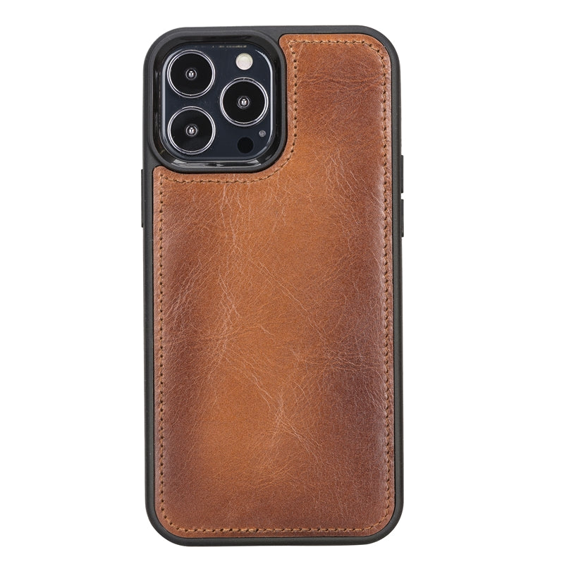 iPhone 13 Pro Max Russet Leather Snap-On Case with MagSafe - Hardiston - 1