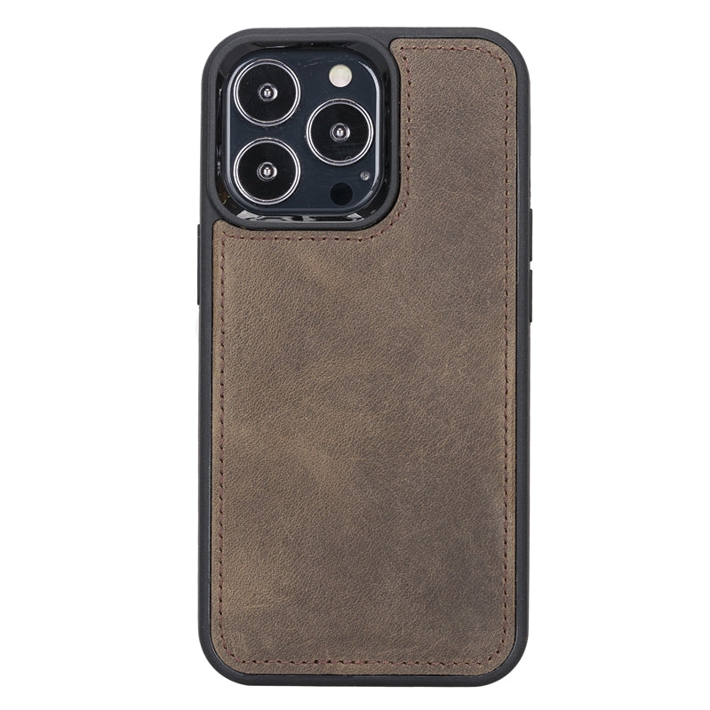 iPhone 13 Pro Mocha Leather Detachable Dual 2-in-1 Wallet Case with Card Holder and MagSafe - Hardiston - 7
