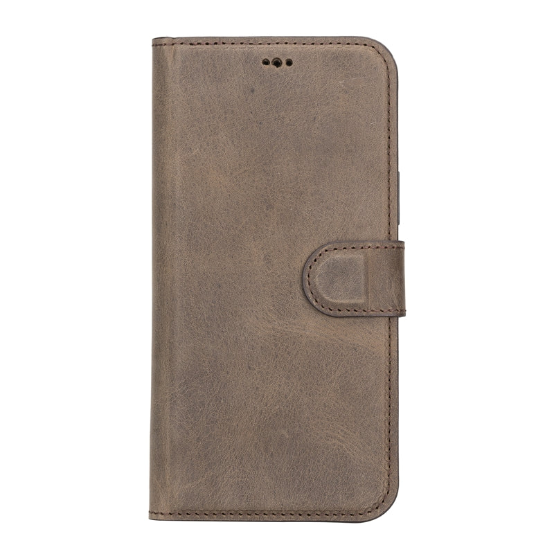 iPhone 13 Pro Mocha Leather Detachable 2-in-1 Wallet Case with Card Holder and MagSafe - Hardiston - 3