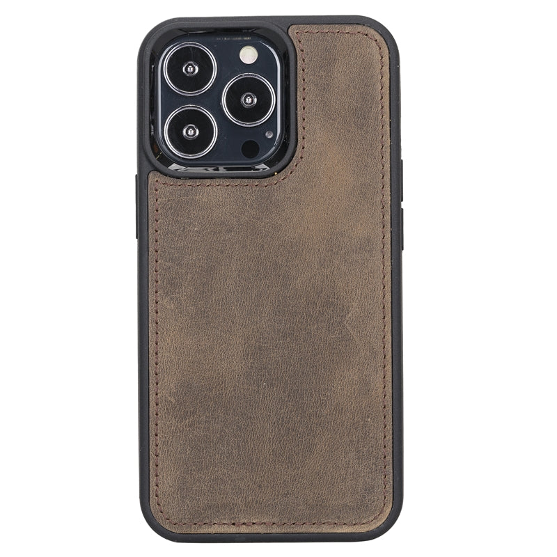 iPhone 13 Pro Mocha Leather Detachable 2-in-1 Wallet Case with Card Holder and MagSafe - Hardiston - 5