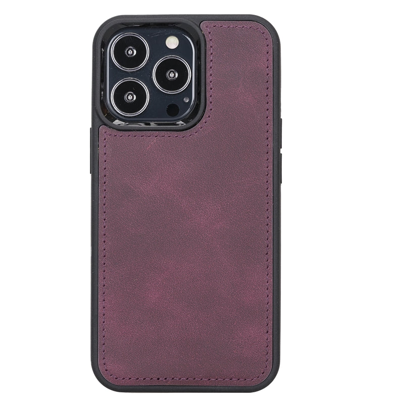 iPhone 13 Pro Purple Leather Detachable Dual 2-in-1 Wallet Case with Card Holder and MagSafe - Hardiston - 7