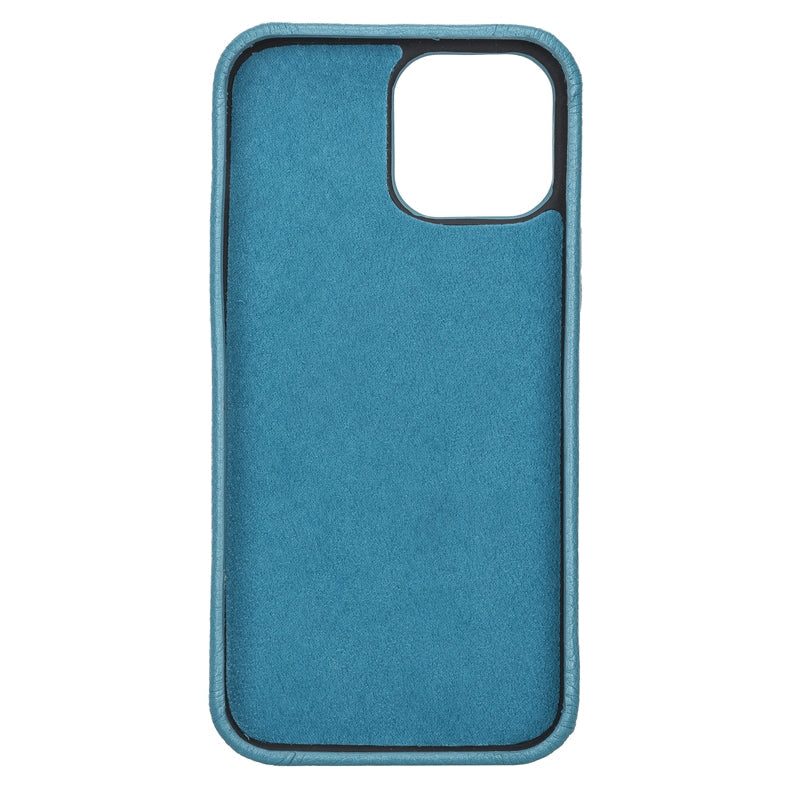 iPhone 13 Pro Turquoise Leather Snap-On Case with Card Holder - Hardiston - 4