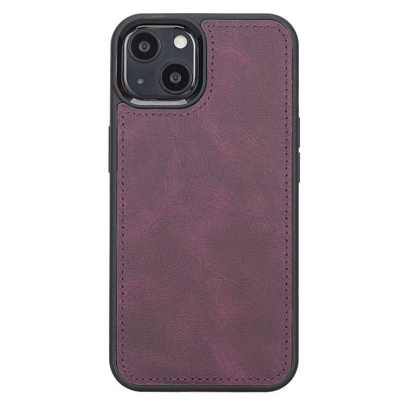 iPhone 13 Purple Leather Detachable Dual 2-in-1 Wallet Case with Card Holder and MagSafe - Hardiston - 7