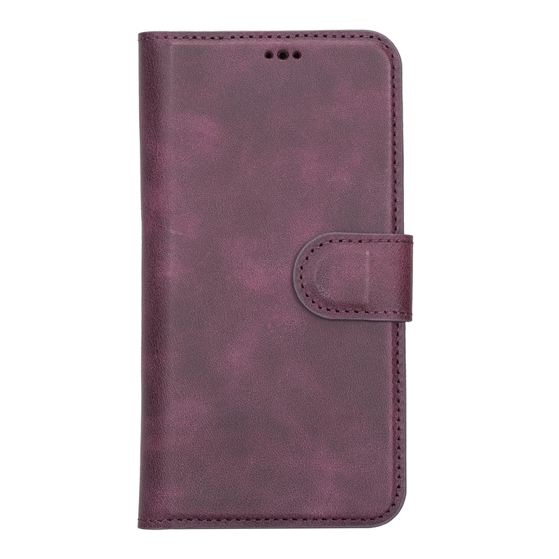 iPhone 13 Purple  Leather Detachable 2-in-1 Wallet Case with Card Holder and MagSafe - Hardiston - 3