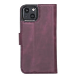 iPhone 13 Purple  Leather Detachable 2-in-1 Wallet Case with Card Holder and MagSafe - Hardiston - 4