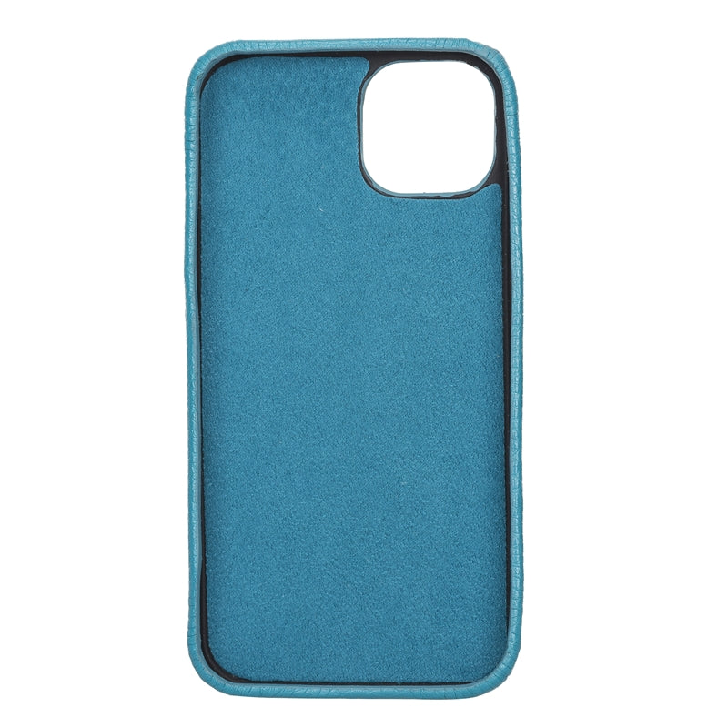 iPhone 13 Turquoise Leather Snap-On Case with Card Holder - Hardiston - 4