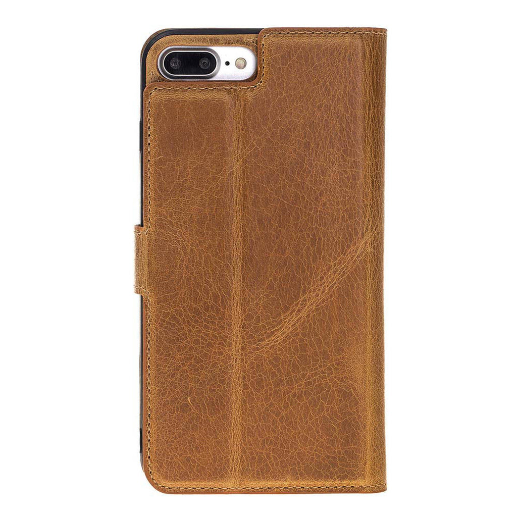 iPhone 8 Plus / 7 Plus Amber Leather Detachable 2-in-1 Wallet Case with Card Holder and MagSafe - Hardiston - 5