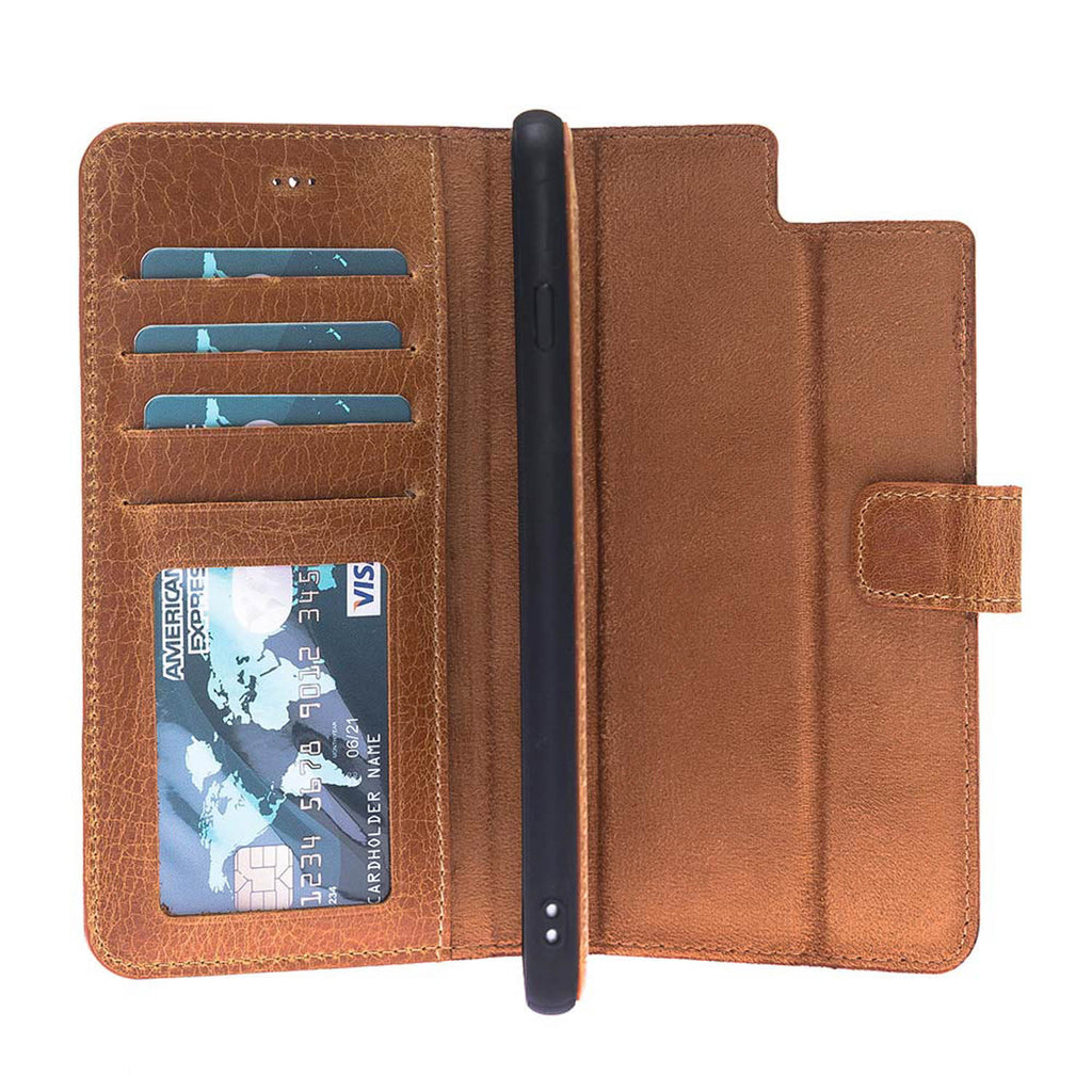 iPhone 8 Plus / 7 Plus Amber Leather Detachable 2-in-1 Wallet Case with Card Holder and MagSafe - Hardiston - 8