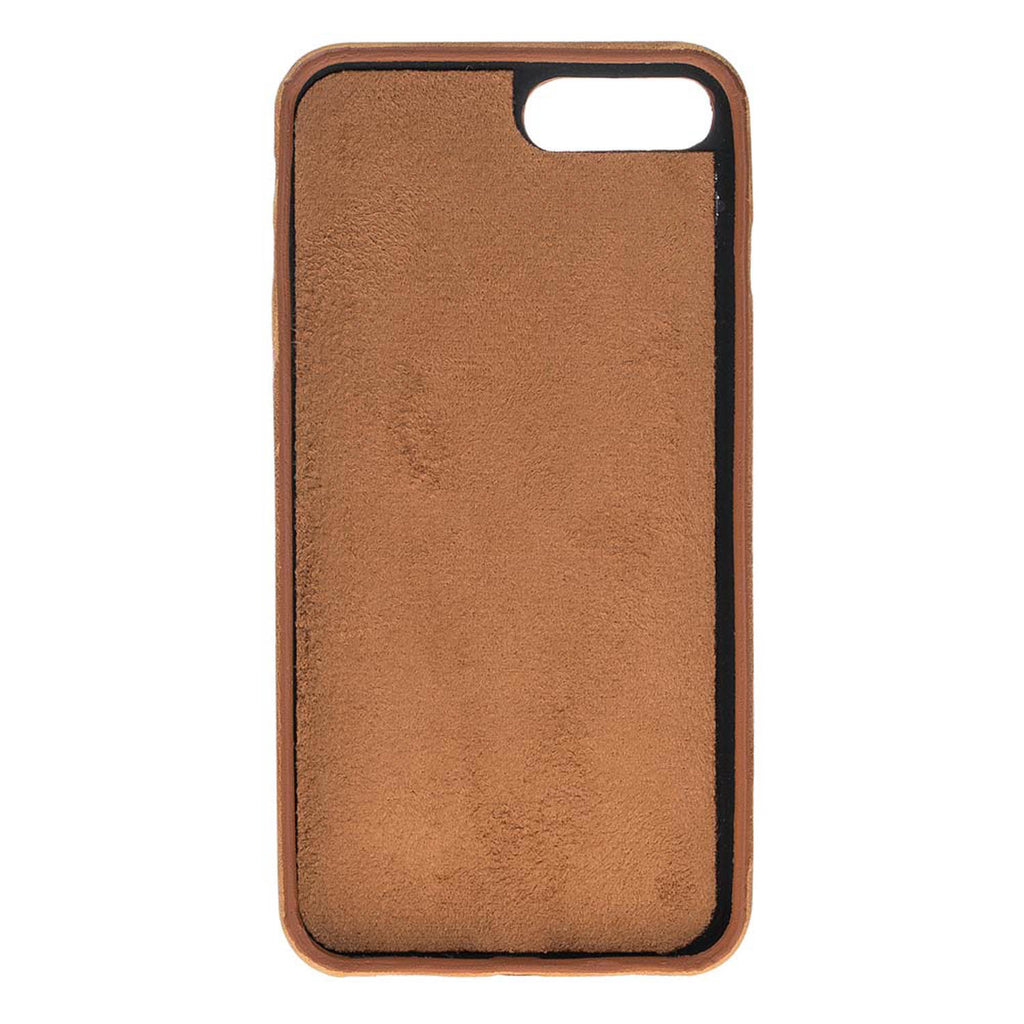 iPhone 8 Plus / 7 Plus Amber Leather Snap-On Case with Card Holder - Hardiston - 3