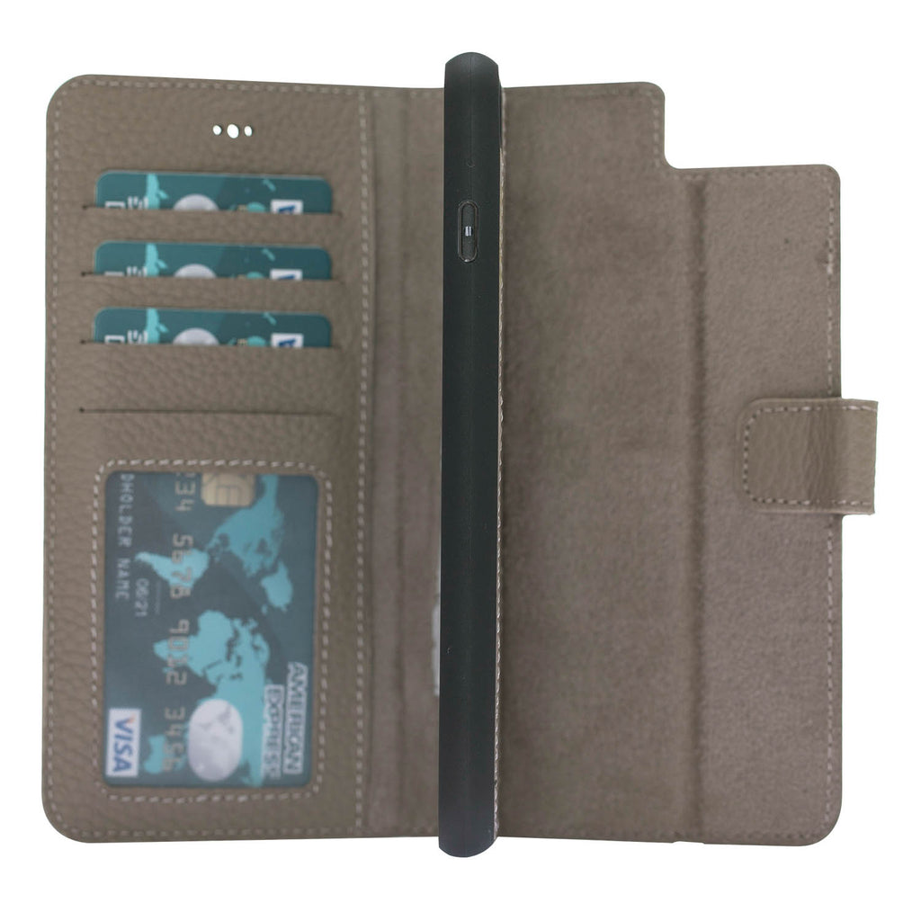iPhone 8 Plus / 7 Plus Beige Leather Detachable 2-in-1 Wallet Case with Card Holder and MagSafe - Hardiston - 8