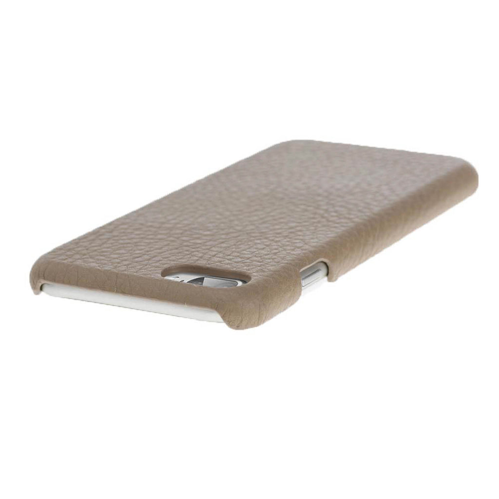 iPhone 8 Plus / 7 Plus Beige Leather Snap-On Case - Hardiston - 4