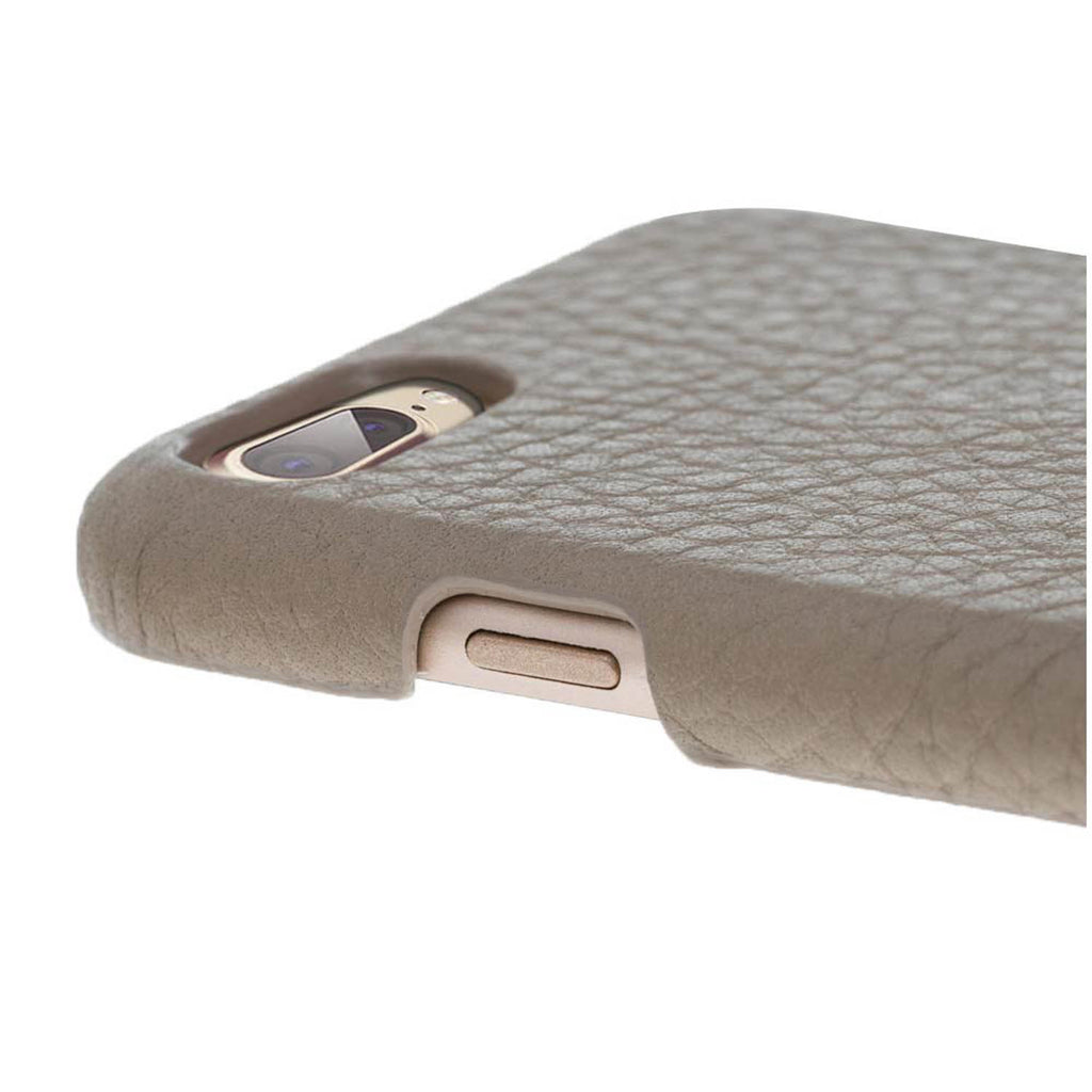 iPhone 8 Plus / 7 Plus Beige Leather Snap-On Case - Hardiston - 6