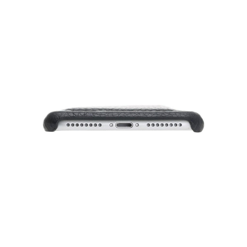 iPhone 8 Plus / 7 Plus Black Leather Snap-On Case with Card Holder - Hardiston - 5