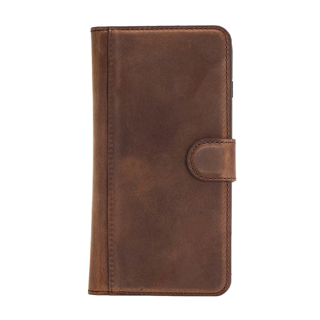 iPhone 8 Plus / 7 Plus Brown Leather Detachable Dual 2-in-1 Wallet Case with Card Holder and MagSafe - Hardiston - 5