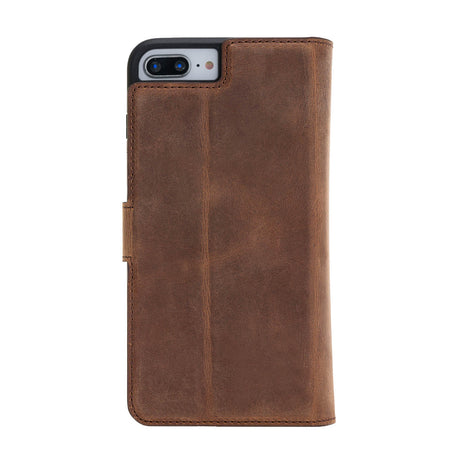 iPhone 8 Plus / 7 Plus Brown Leather Detachable Dual 2-in-1 Wallet Case with Card Holder and MagSafe - Hardiston - 6