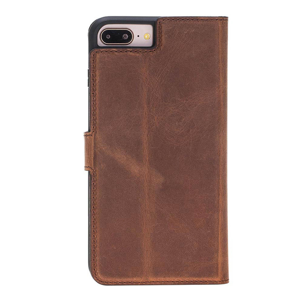 iPhone 8 Plus / 7 Plus Brown Leather Detachable 2-in-1 Wallet Case with Card Holder and MagSafe - Hardiston - 5