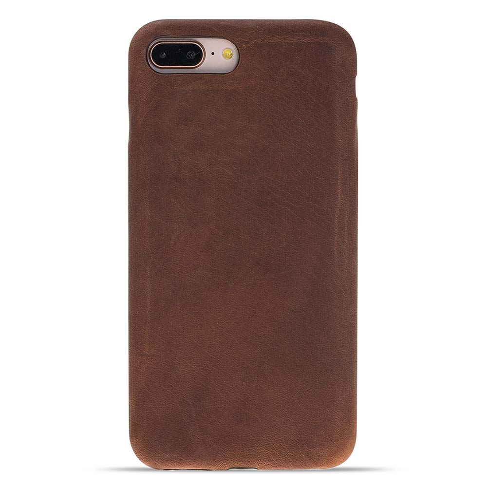 iPhone 8 Plus / 7 Plus Brown Leather Snap-On Case - Hardiston - 1