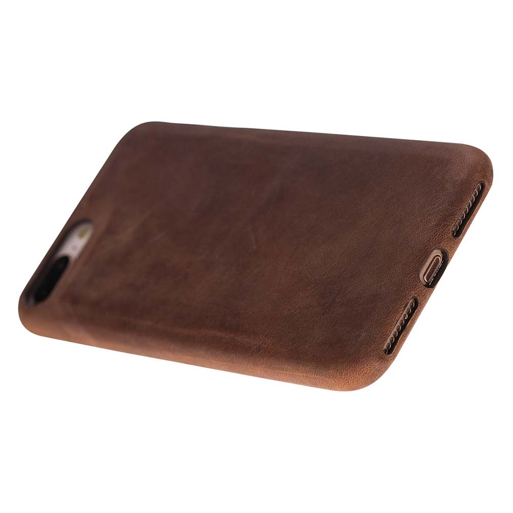 iPhone 8 Plus / 7 Plus Brown Leather Snap-On Case - Hardiston - 4