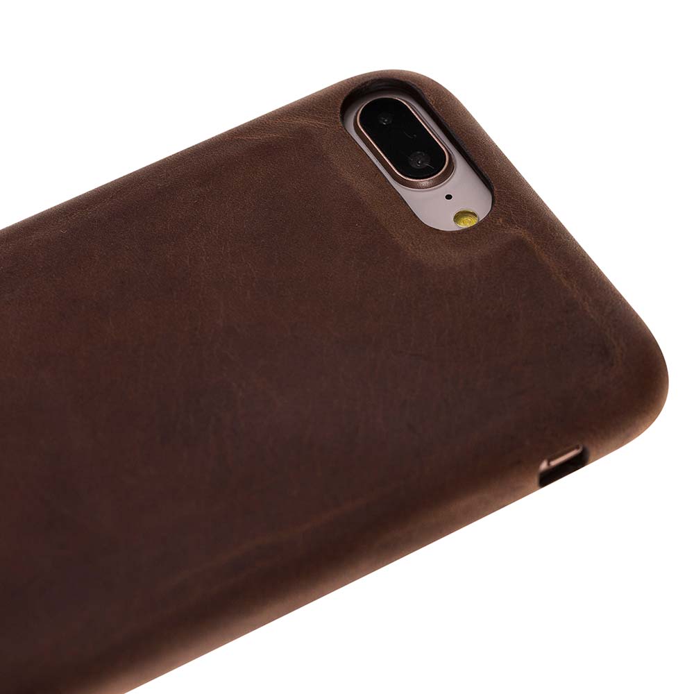 iPhone 8 Plus / 7 Plus Brown Leather Snap-On Case - Hardiston - 7