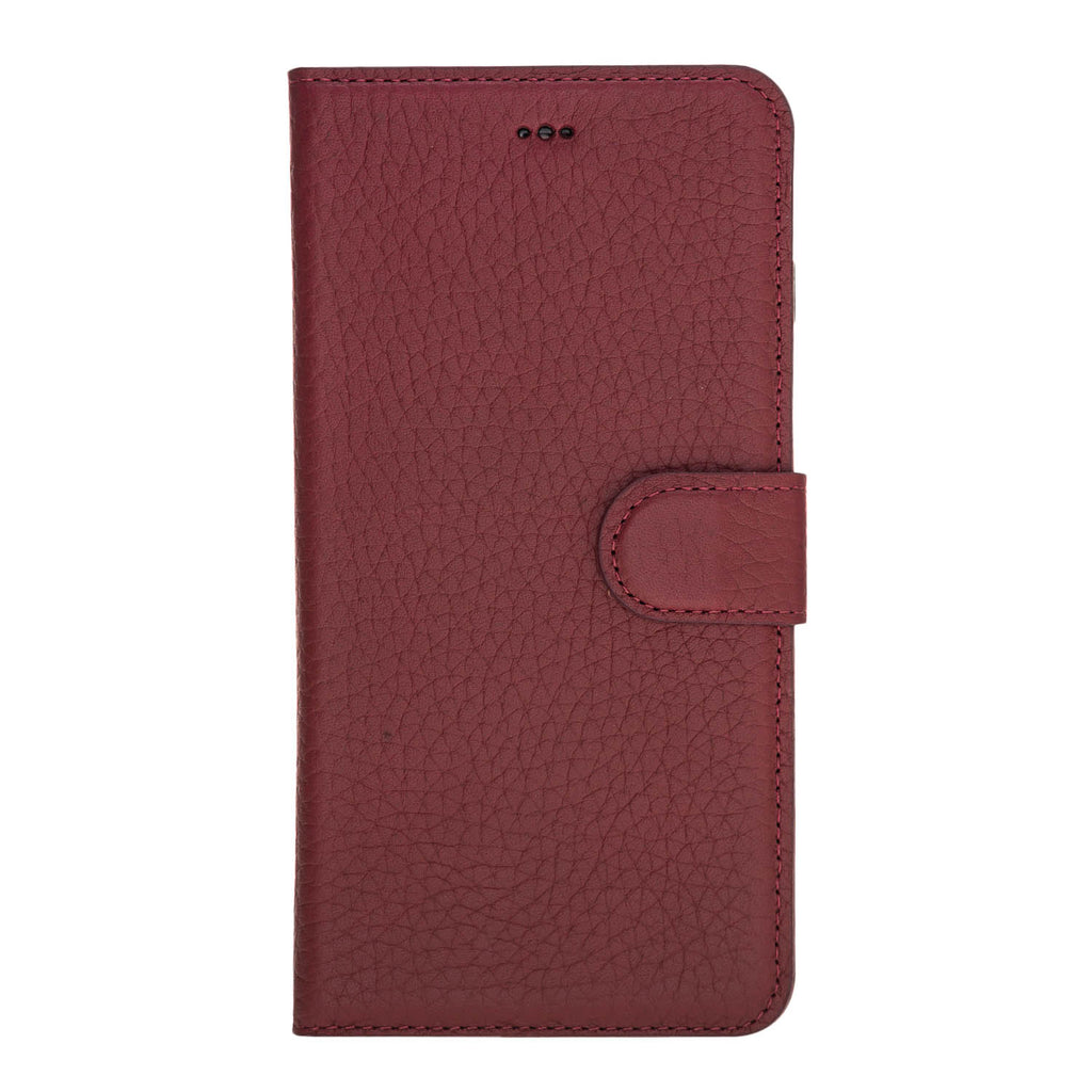 iPhone 8 Plus / 7 Plus Burgundy Leather Detachable 2-in-1 Wallet Case with Card Holder and MagSafe - Hardiston - 4