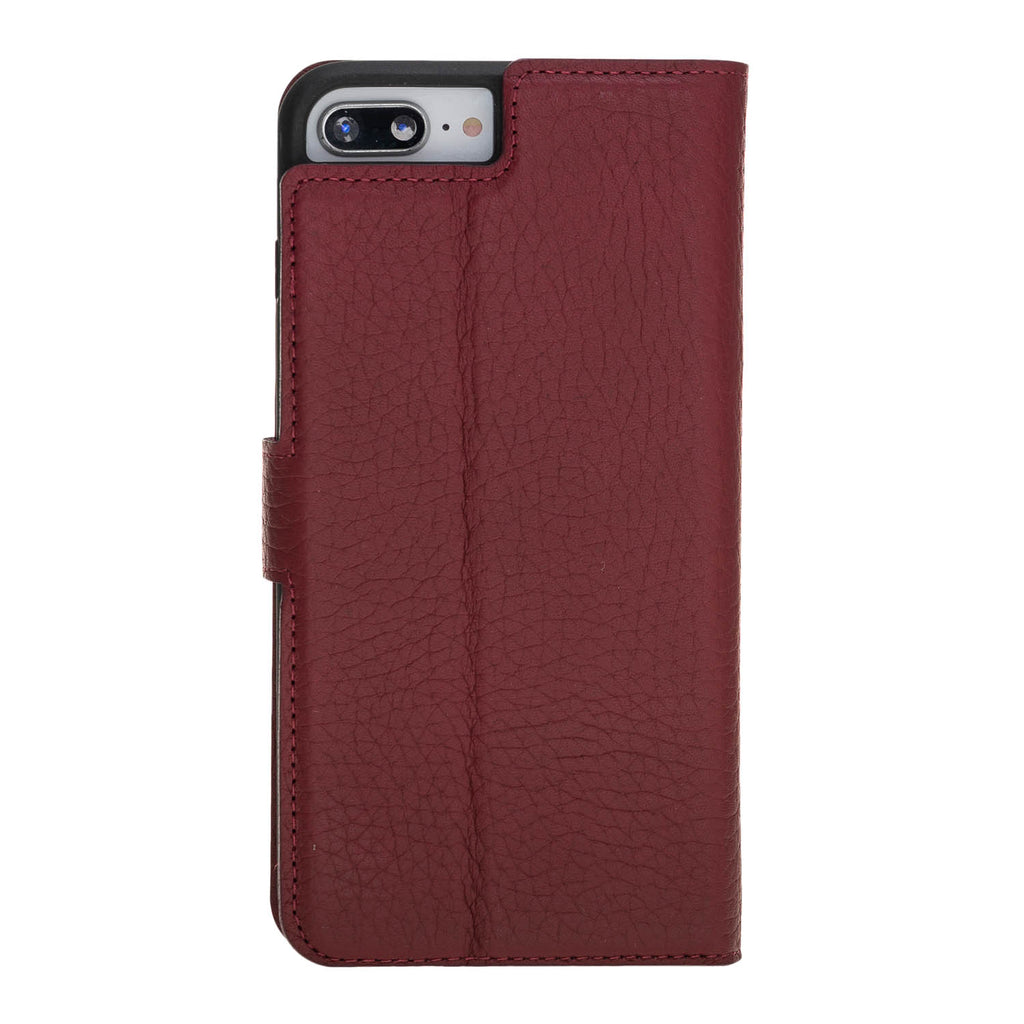 iPhone 8 Plus / 7 Plus Burgundy Leather Detachable 2-in-1 Wallet Case with Card Holder and MagSafe - Hardiston - 5