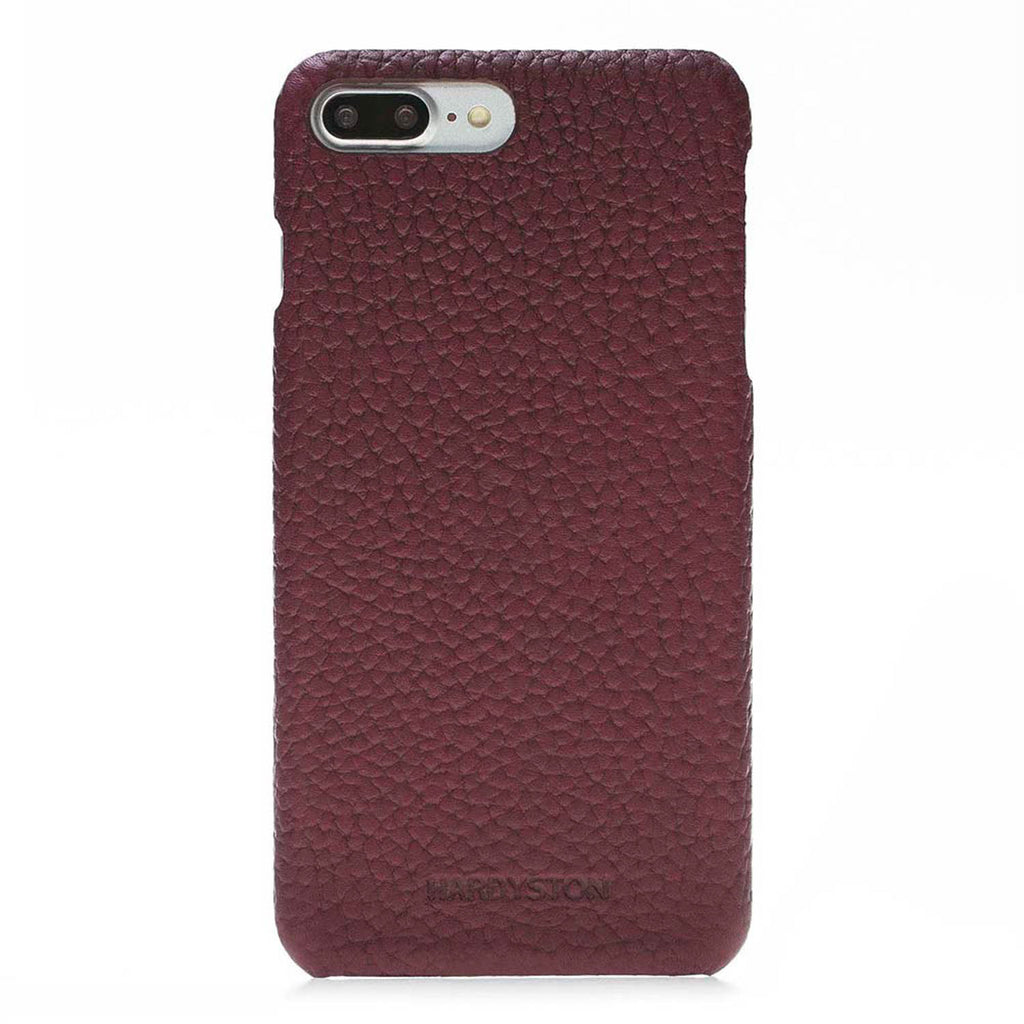 iPhone 8 Plus / 7 Plus Burgundy Leather Snap-On Case - Hardiston - 1