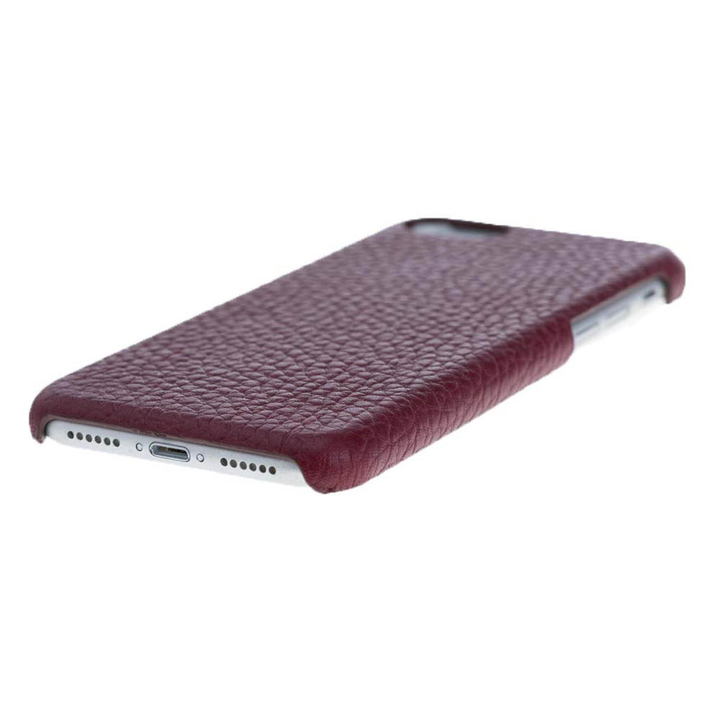 iPhone 8 Plus / 7 Plus Burgundy Leather Snap-On Case - Hardiston - 5
