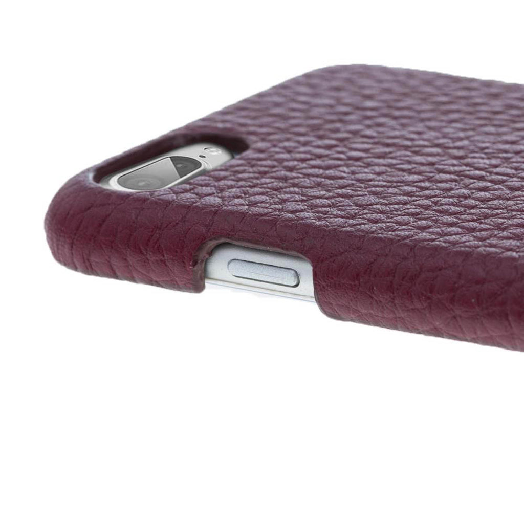 iPhone 8 Plus / 7 Plus Burgundy Leather Snap-On Case - Hardiston - 6