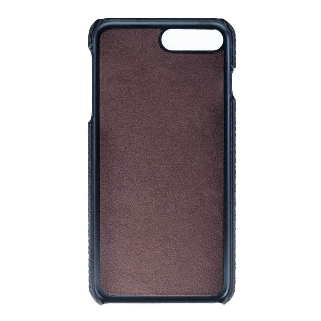 iPhone 8 Plus / 7 Plus Dark Brown Leather Snap-On Case with Card Holder - Hardiston - 7