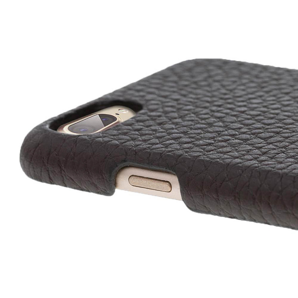 iPhone 8 Plus / 7 Plus Dark Brown Leather Snap-On Case - Hardiston - 6