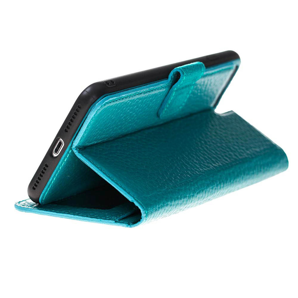 iPhone 8 Plus / 7 Plus Green Leather Detachable 2-in-1 Wallet Case with Card Holder and MagSafe - Hardiston - 3