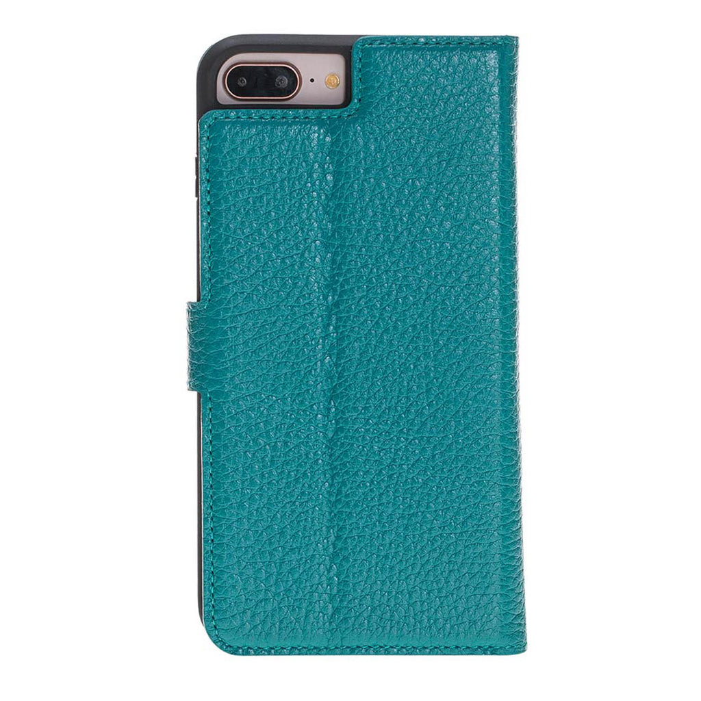 iPhone 8 Plus / 7 Plus Green Leather Detachable 2-in-1 Wallet Case with Card Holder and MagSafe - Hardiston - 5
