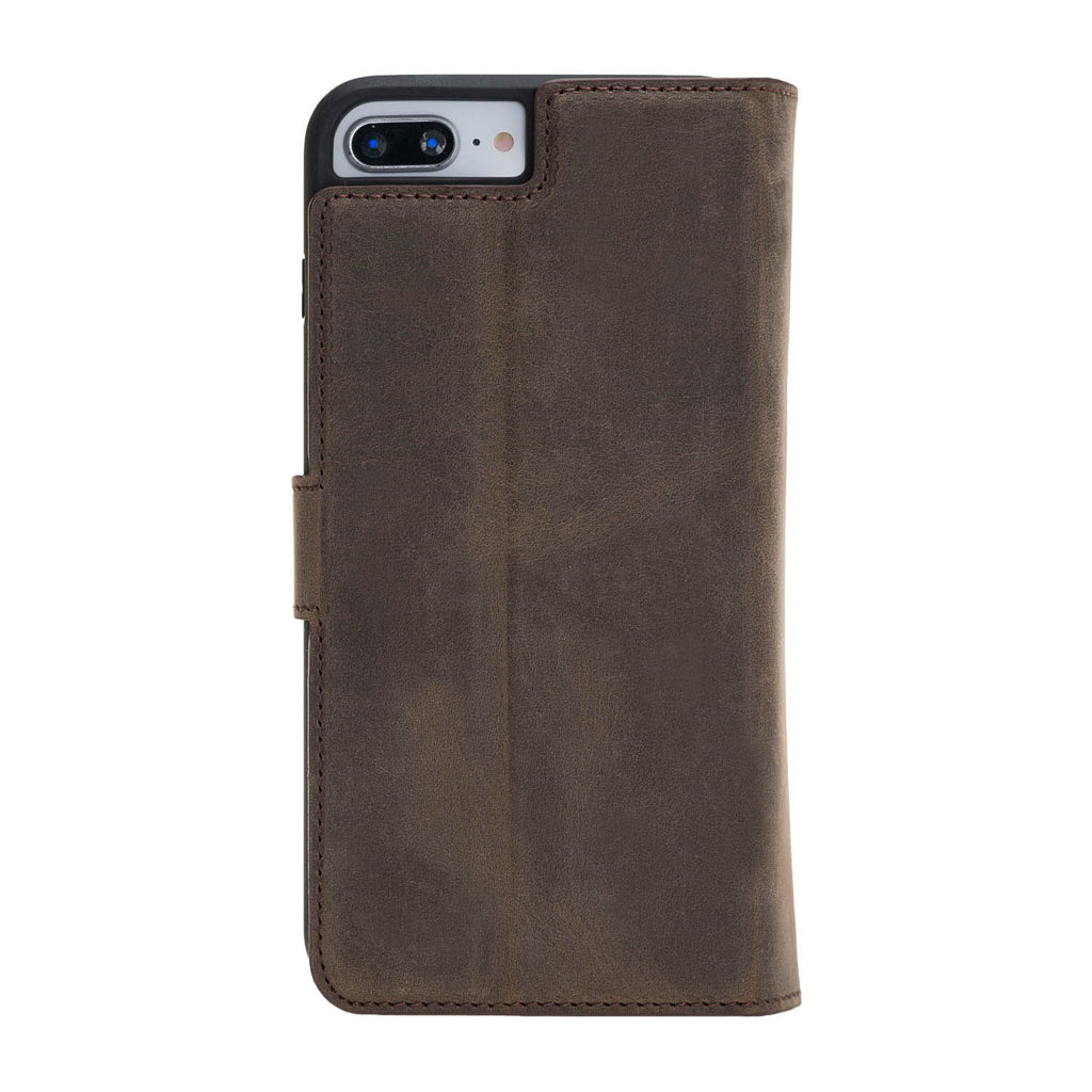 iPhone 8 Plus / 7 Plus Mocha Leather Detachable Dual 2-in-1 Wallet Case with Card Holder and MagSafe - Hardiston - 6