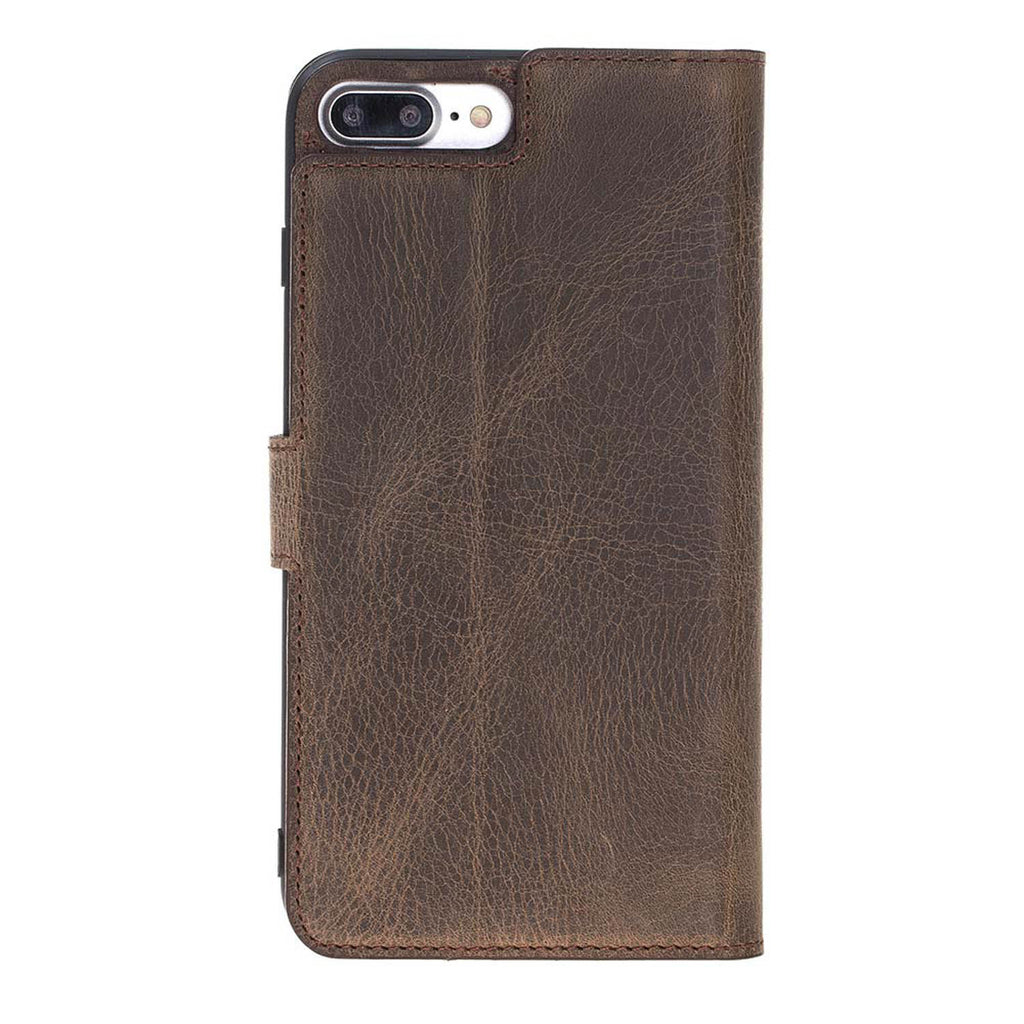 iPhone 8 Plus / 7 Plus Mocha Leather Detachable 2-in-1 Wallet Case with Card Holder and MagSafe - Hardiston - 5