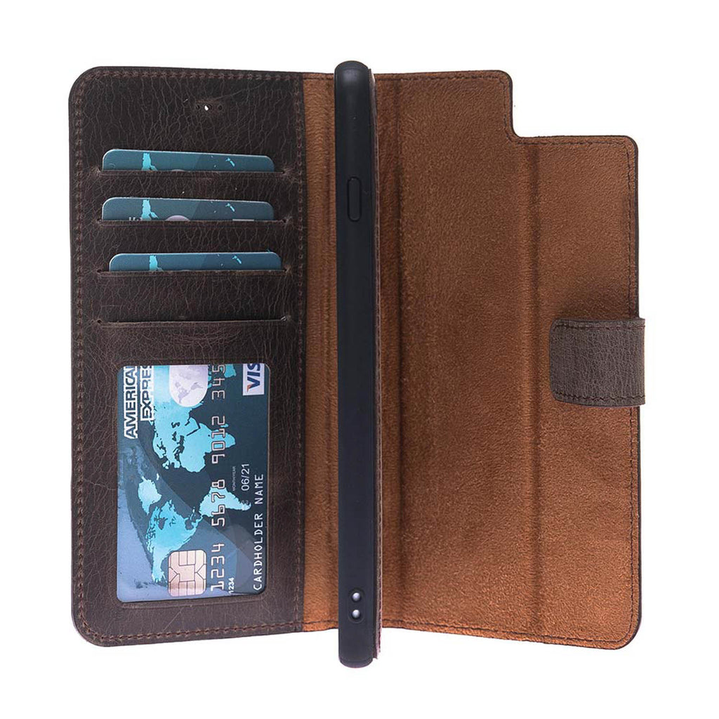 iPhone 8 Plus / 7 Plus Mocha Leather Detachable 2-in-1 Wallet Case with Card Holder and MagSafe - Hardiston - 8