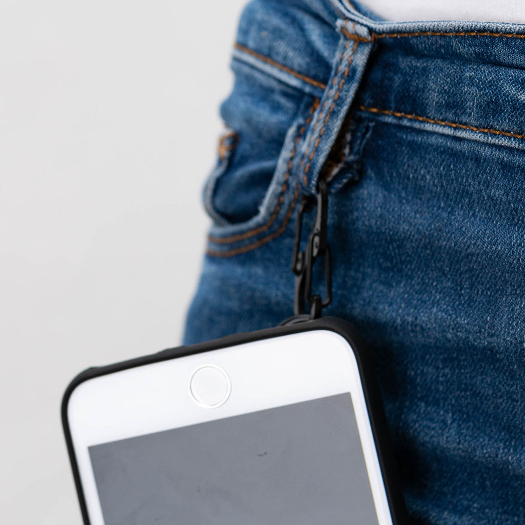 iPhone 8 Plus / 7 Plus Mocha Leather Snap On Card Holder Case with Back Strap - Hardiston - 11