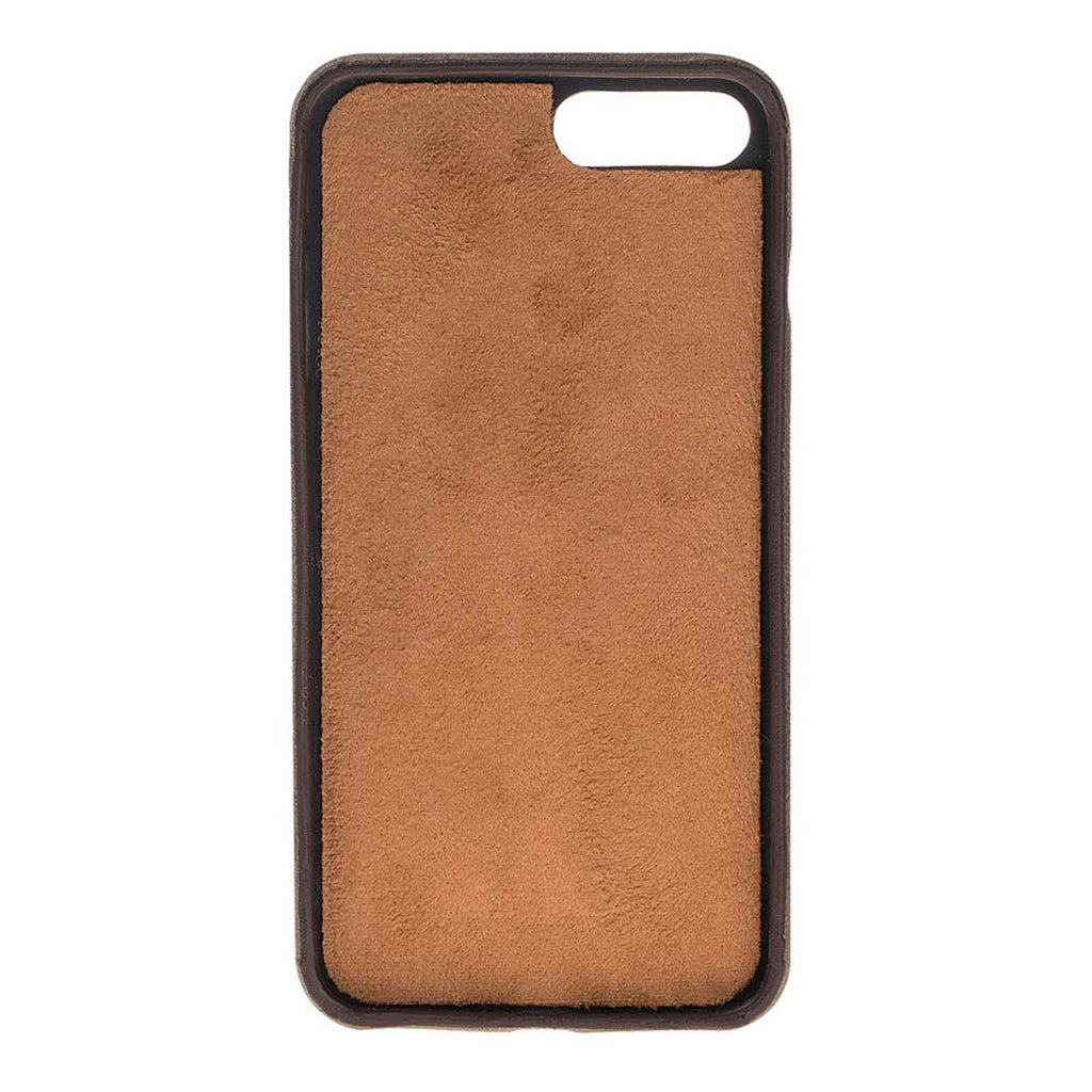 iPhone 8 Plus / 7 Plus Mocha Leather Snap-On Case with Card Holder - Hardiston - 3