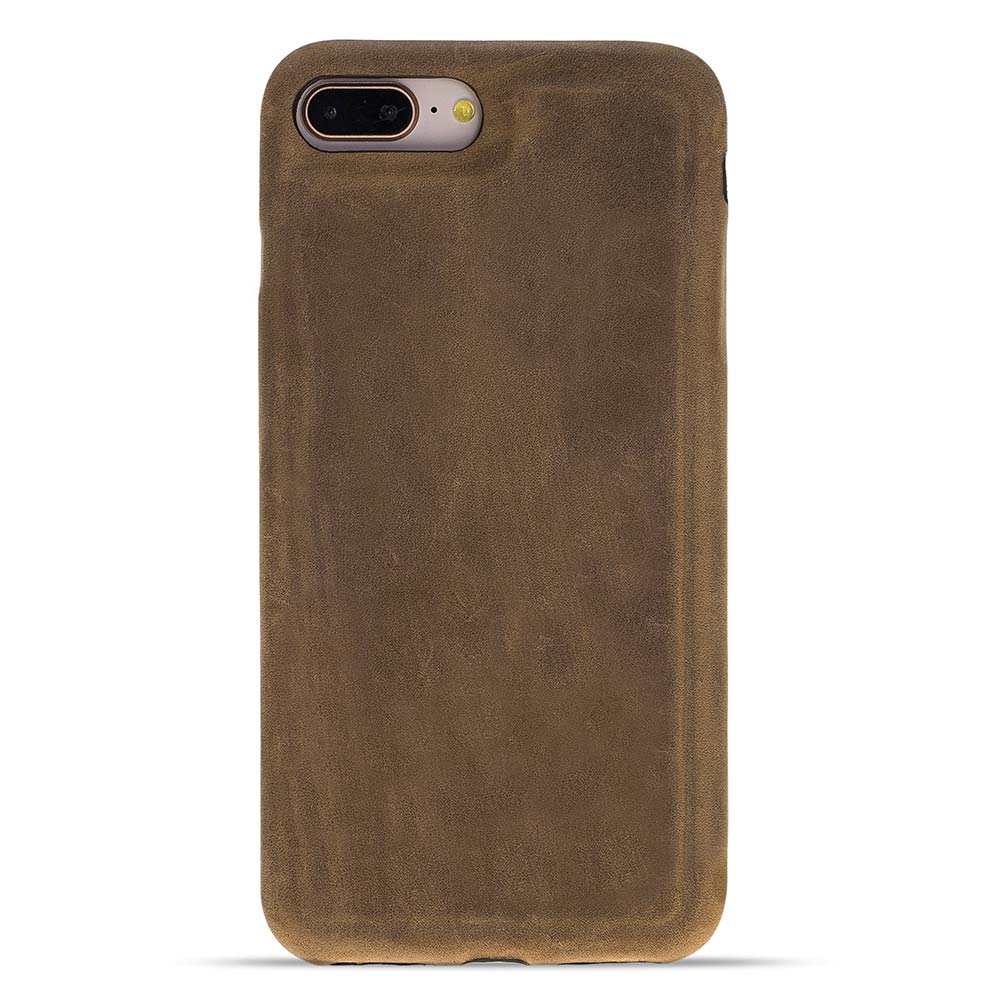 iPhone 8 Plus / 7 Plus Mocha Leather Snap-On Case - Hardiston - 1