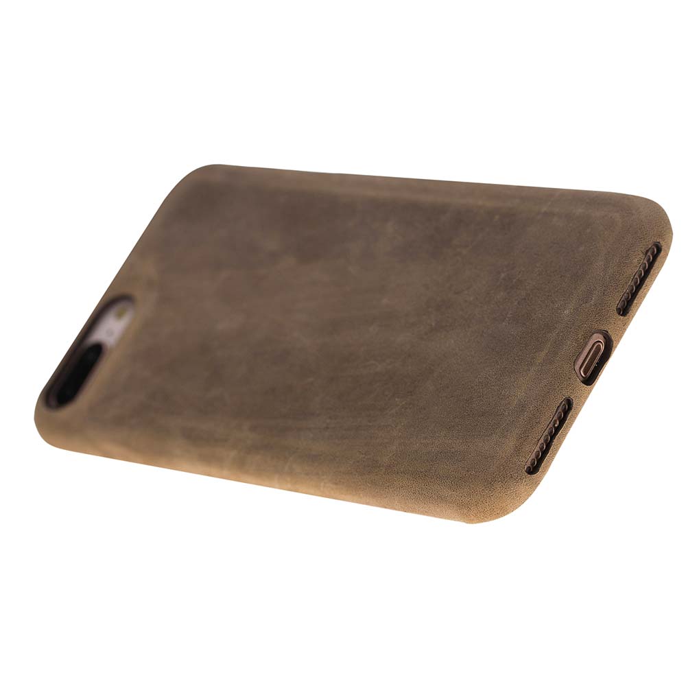 iPhone 8 Plus / 7 Plus Mocha Leather Snap-On Case - Hardiston - 4