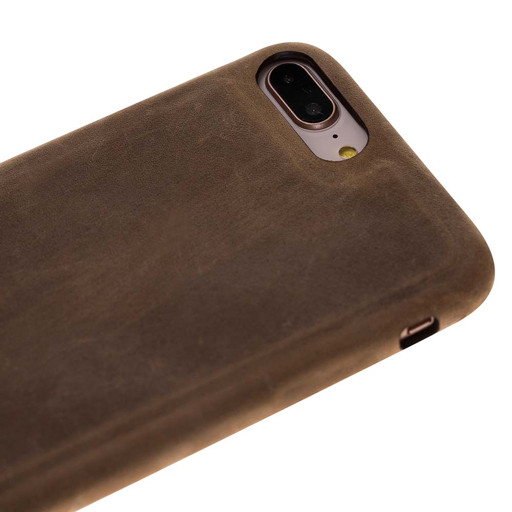 iPhone 8 Plus / 7 Plus Mocha Leather Snap-On Case - Hardiston - 7