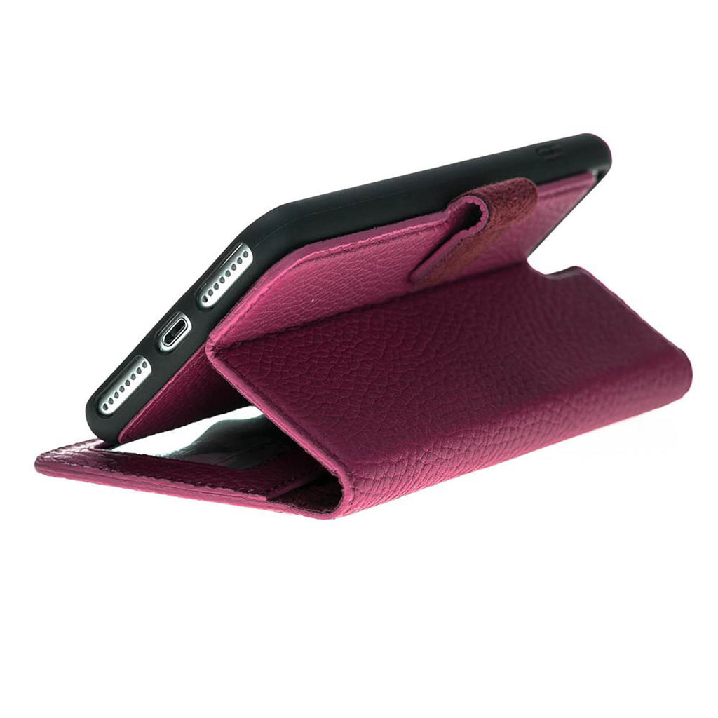 iPhone 8 Plus / 7 Plus Pink Leather Detachable 2-in-1 Wallet Case with Card Holder and MagSafe - Hardiston - 3