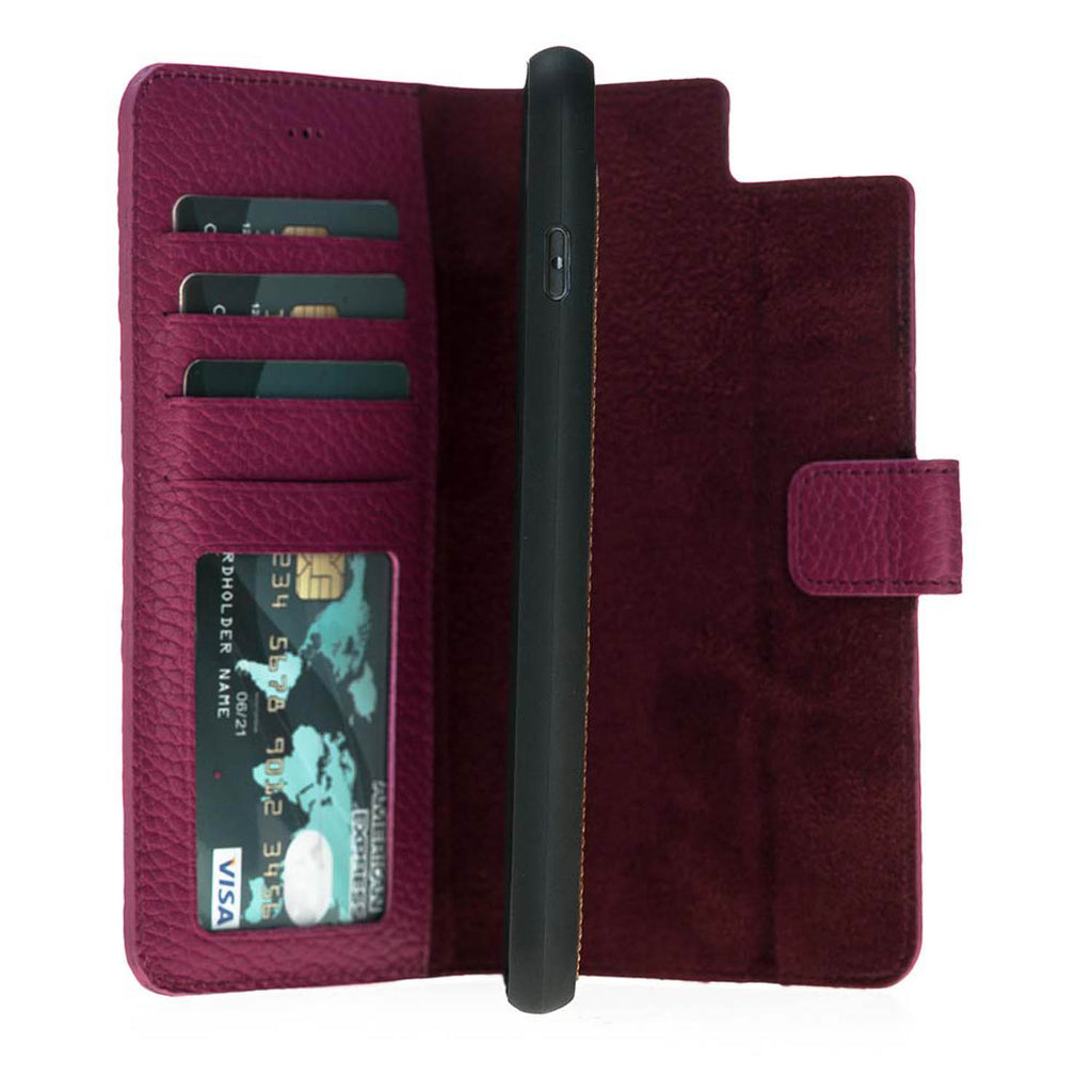 iPhone 8 Plus / 7 Plus Pink Leather Detachable 2-in-1 Wallet Case with Card Holder and MagSafe - Hardiston - 8