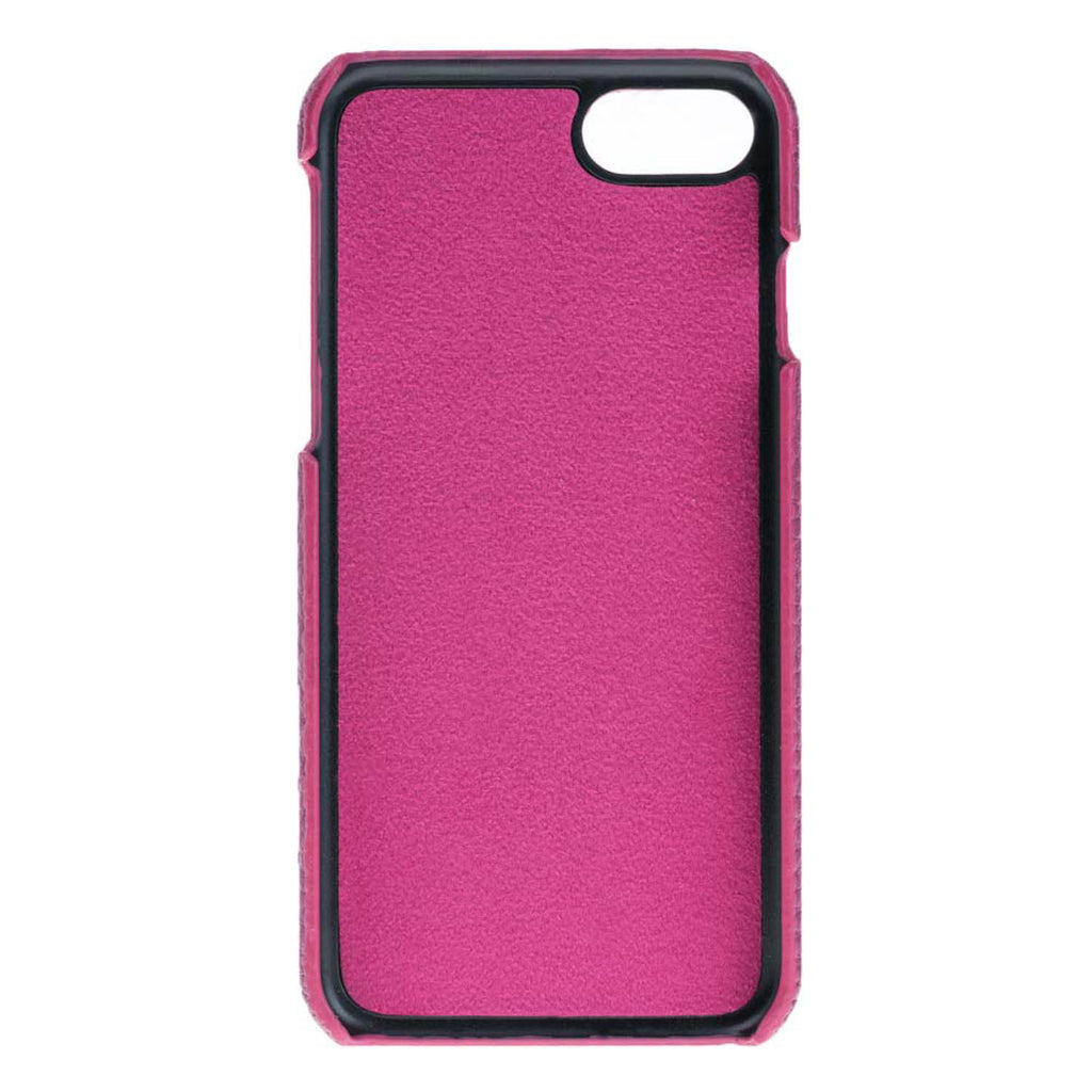 iPhone 8 Plus / 7 Plus Pink Leather Snap-On Case - Hardiston - 3