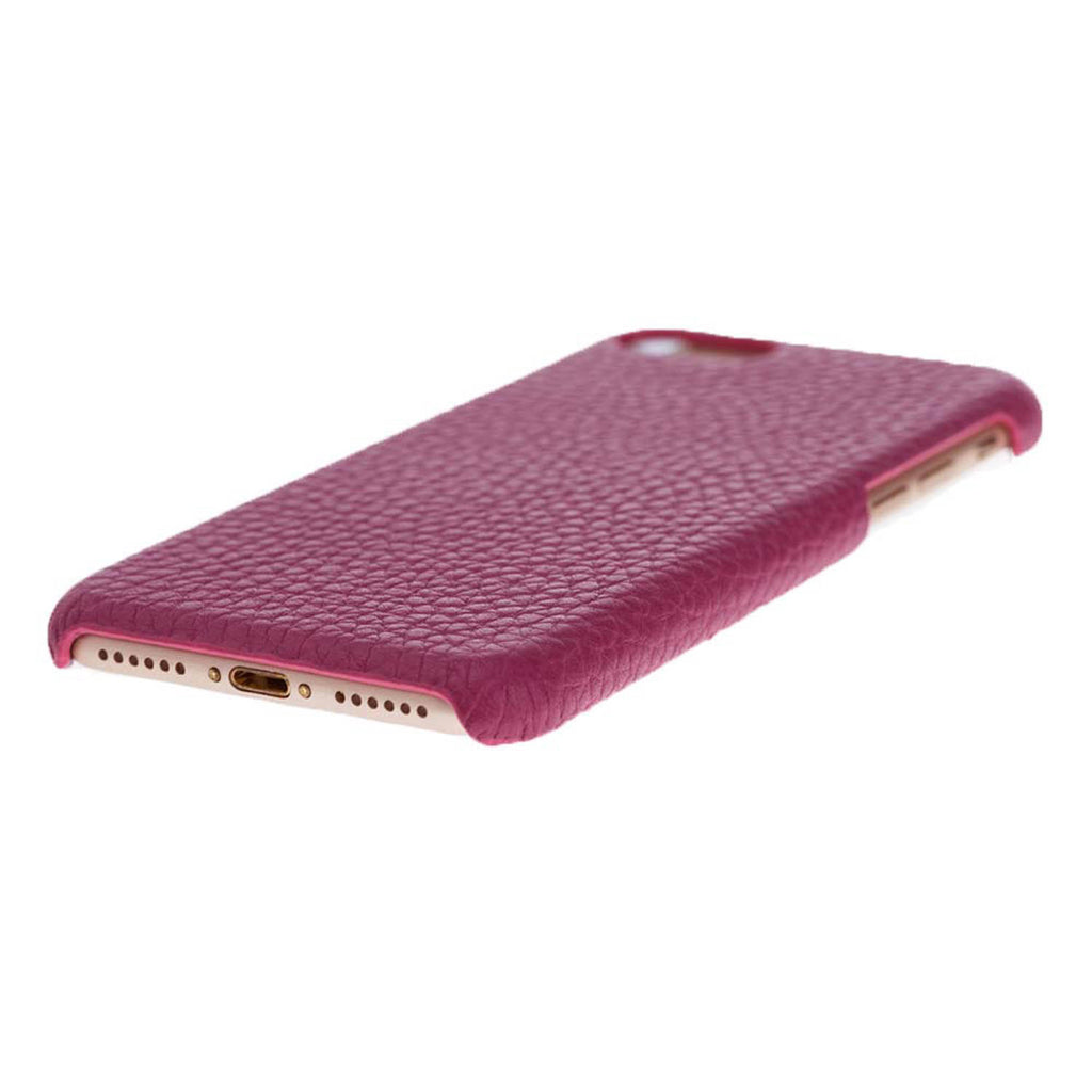 iPhone 8 Plus / 7 Plus Pink Leather Snap-On Case - Hardiston - 4