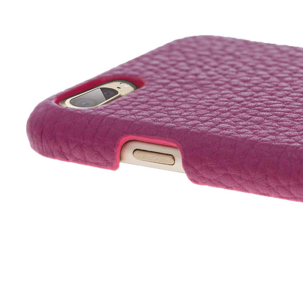iPhone 8 Plus / 7 Plus Pink Leather Snap-On Case - Hardiston - 6